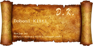 Dobosi Kitti névjegykártya